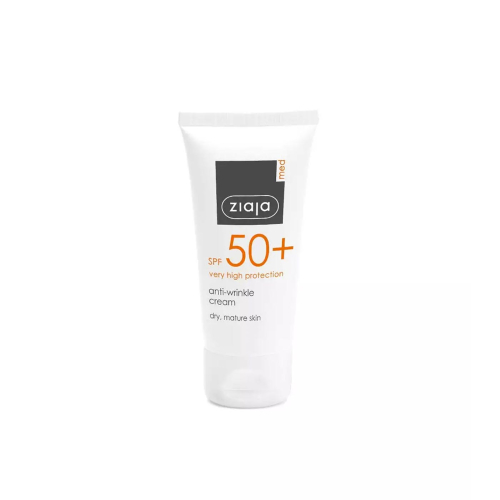 Ziaja Med - Crema protector solar antiarrugas SPF50+ - Pieles secas y maduras