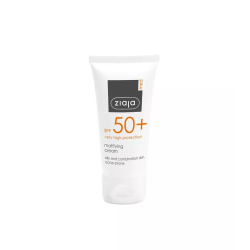 Ziaja Med - Crema protector solar matificante SPF50+ - Pieles grasas y mixtas