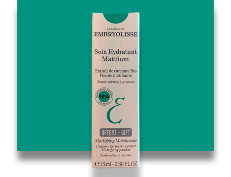 Embryolisse - Crema hidratante matificante con extracto de Cúrcuma