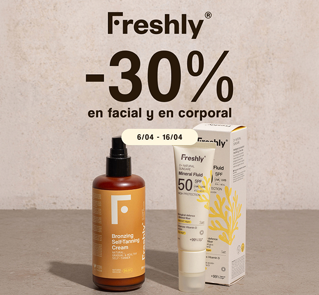 Freshly Cosmetics -30% facial y corporal